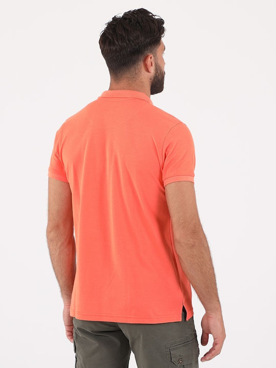 Dors Men's Short Sleeve Blouse Polo Coral