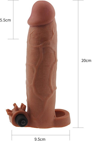 Lovetoy Pleasure X Tender Penis Extension With Vibration With Bullet Flesh 20cm