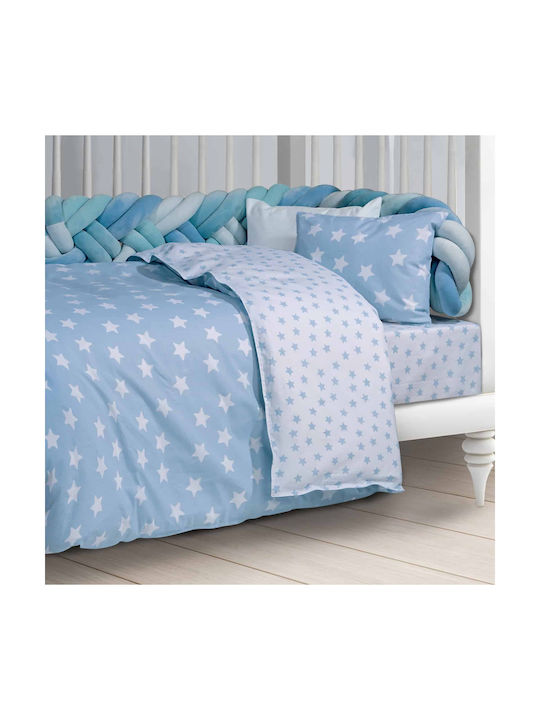 Greenwich Polo Club 8823 Baby Sheets Set Crib Cotton Light Blue 130x170cm 3pcs 232111108823