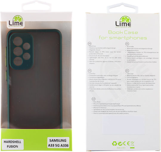 Lime Hardshell Camera Guard Back Cover Πλαστικό / Σιλικόνης Dark Green / Yellow (Galaxy A33 5G)