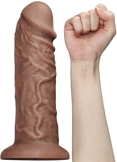 Lovetoy Realistic Chubby Vibrating Dildo Realistisch Vibrator 27cm Braun