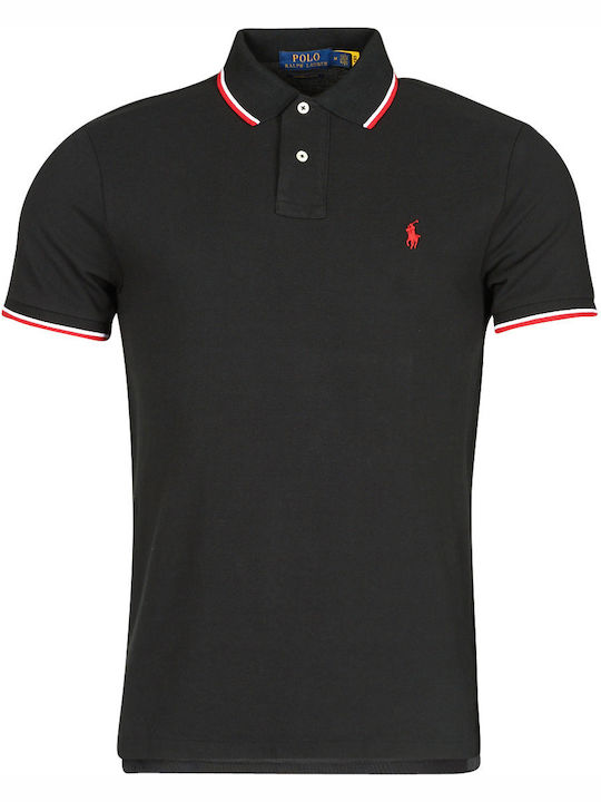 Polo Short Sleeve Black Blouse
