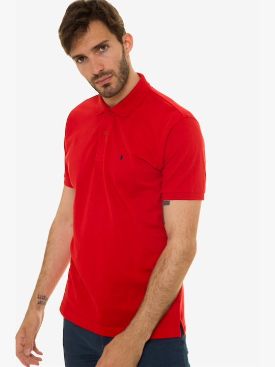 The Bostonians Men's Short Sleeve Blouse Polo Red