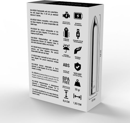 Black&Silver Kailan 2 Вибратор Bullet 7см Silver