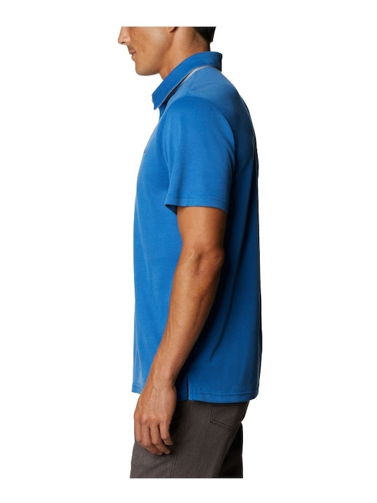 Nelson Point Polo Short Sleeve Blouse Blue