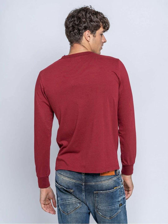 Staff Men's Long Sleeve Blouse Burgundy