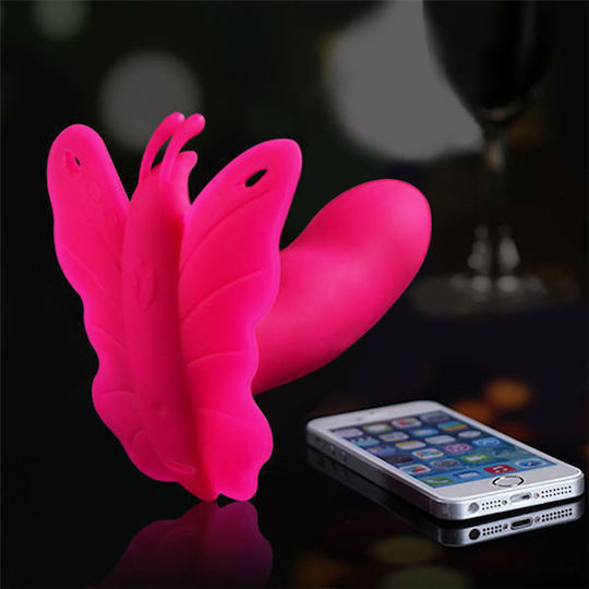Realov Lydia I Smart Butterfly Vibe Mini Κλειτοριδικός Δονητής με Απομακρυσμένο Έλεγχο 8.5cm Pink