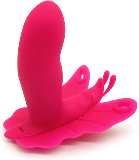 Realov Lydia I Smart Butterfly Vibe Mini Κλειτοριδικός Δονητής με Απομακρυσμένο Έλεγχο 8.5cm Pink