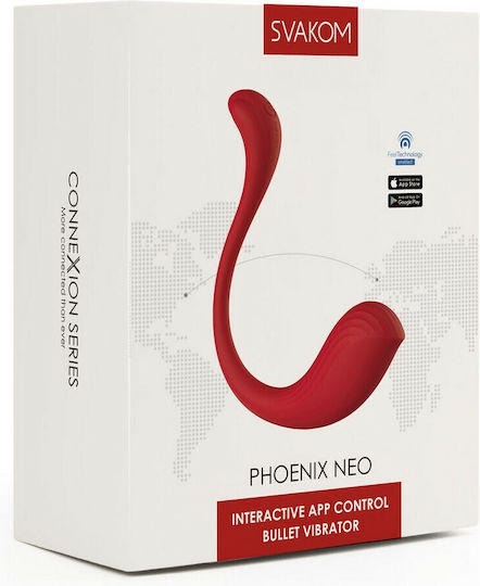 Svakom Phoenix Neo Vibrator Bullet with Remote Control 11.8cm Red