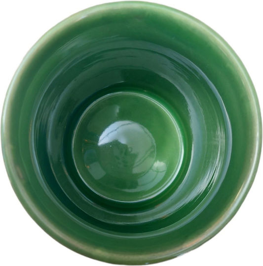 Etoile Nature Coffee Vase with Lid made of Porcelain Green 11x11x15cm