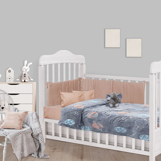 Das Home Decke Kinderbett Vlies Blau 110x150cm
