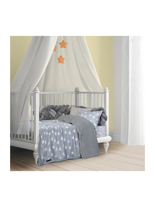 Das Home Decke Wickeltücher für Kinderzimmer 8825 Vlies Gray 80x110cm