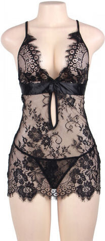 CyprusLoveShop Please Me Babydoll With String Black
