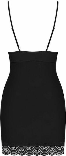 Obsessive Diyosa Sexy Σετ με Νυχτικό & Ρόμπα με Δαντέλα Black