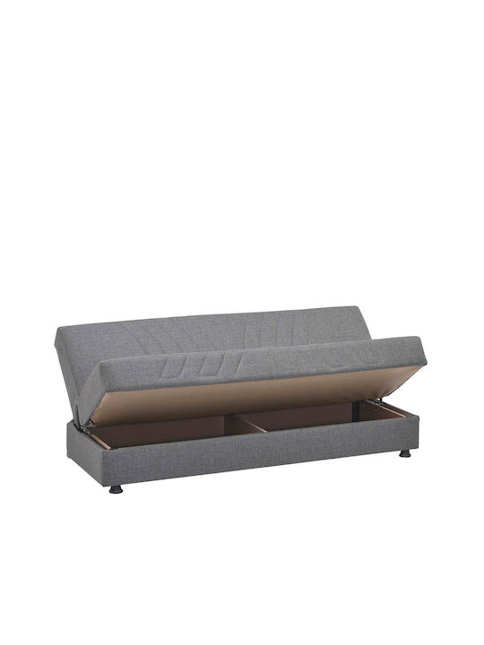 Jorge Three-Seater Couch Bed Grey 180x78x80 cm