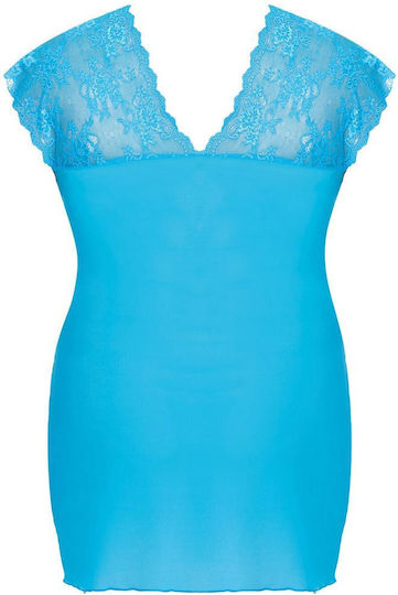 Anais Apparel Ofeely Sexy Set mit Robe Chemise Plus Size Türkis
