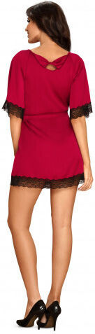 Obsessive Sensuelia Sexy Ρόμπα με Δαντέλα Red
