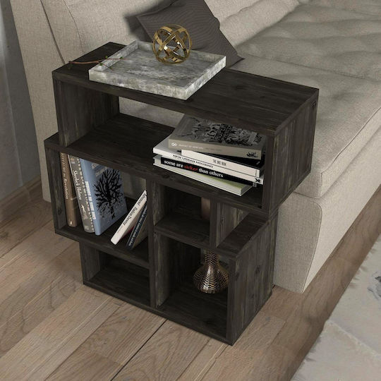 Ορθογώνιο Βοηθητικό Τραπεζάκι Lipsi Ξύλινο Wenge Μ60xΠ22xΥ60εκ.