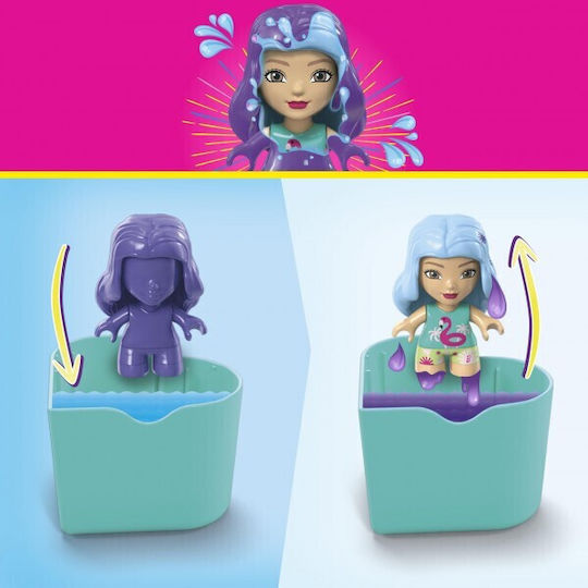 Mega Bloks Cuburi De Construit Barbie Surf N Swim Color Reveal Pentru 4+ Ani 17 Bucăți