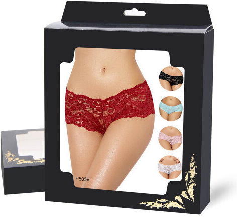 Floral Lace Short Женски Секси Бразилско Plus Size Hot Red