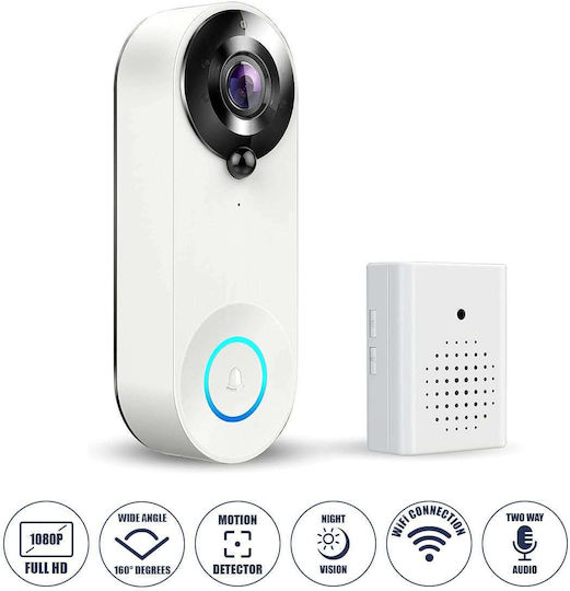 GloboStar Wireless Doorbell Wi-Fi 1080P