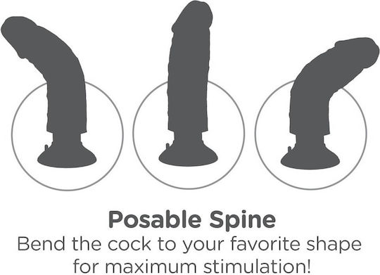 Pipedream King Cock Vibrating Cock with Balls Ρεαλιστικός Δονητής με διάμετρο 5,7cm 25cm Flesh