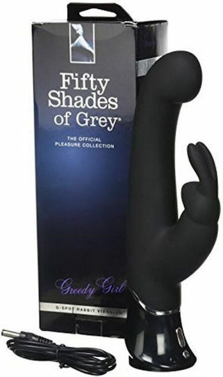 Fifty Shades of Grey Greedy Girl G-Spot Vibrator Rabbit 24cm Black
