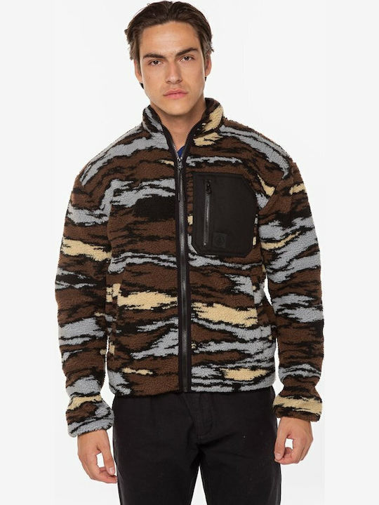 Muzzer Fuzzar Ανδρική Ζακέτα Fleece Καφέ