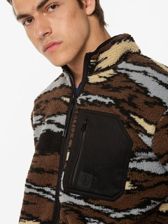 Muzzer Fuzzar Ανδρική Ζακέτα Fleece Καφέ