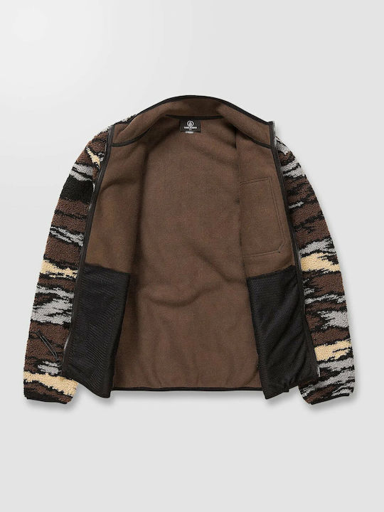 Muzzer Fuzzar Ανδρική Ζακέτα Fleece Καφέ