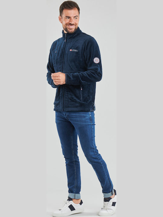 Upload Man Ανδρική Ζακέτα Fleece Navy Μπλε