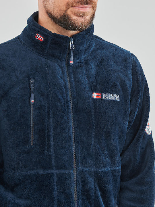 Upload Man Ανδρική Ζακέτα Fleece Navy Μπλε