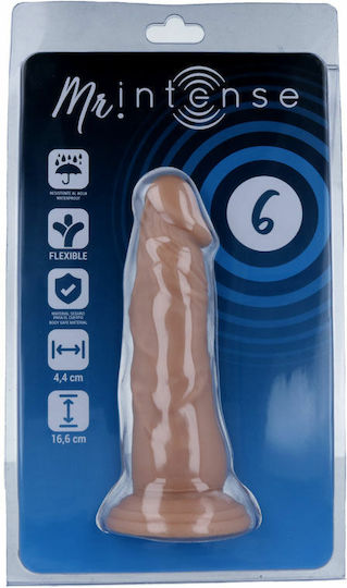 Intense Mr Intense Realistic Cock 6 Ρεαλιστικό Dildo με Βεντούζα Καφέ 15cm
