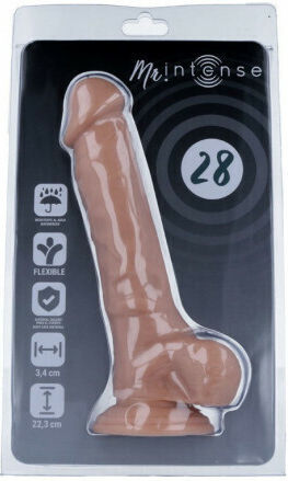 Intense Mr Intense Realistic Cock 28 Ρεαλιστικό Dildo με Όρχεις και Βεντούζα Flesh 22.3cm