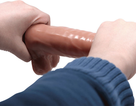 Baile Beautiful Baron Dildo realist cu Testicule și Ventuză Maro 20cm