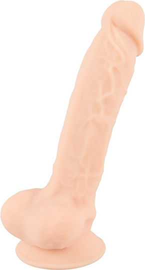 SilexD Dual Density Model 1 Ρεαλιστικό Dildo με Όρχεις και Βεντούζα Flesh 18cm