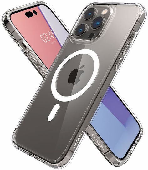 Spigen Ultra Hybrid MagFit Umschlag Rückseite Kunststoff 2mm Transparent / White (iPhone 14 Pro)