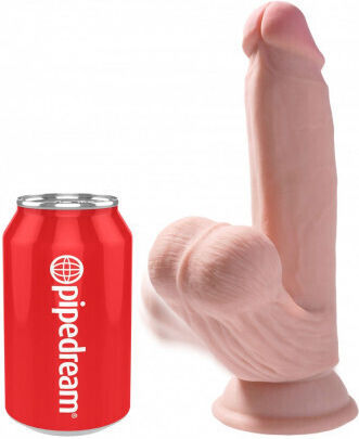 King Cock Triple Density Ρεαλιστικό Dildo με Όρχεις και Βεντούζα Light 18cm