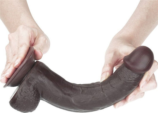 Lovetoy Glass Dildo with Balls and Suction Cup Black 24cm