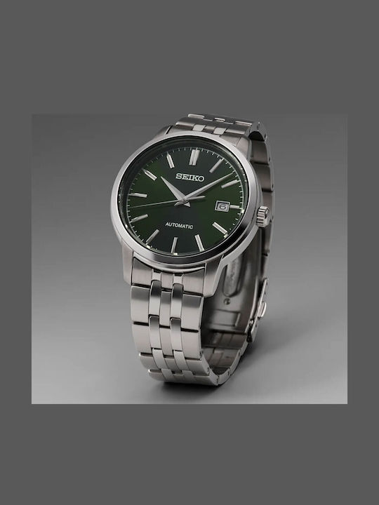 Seiko Men's Watch 41.2mm Automatic with Silver Metal Bracelet