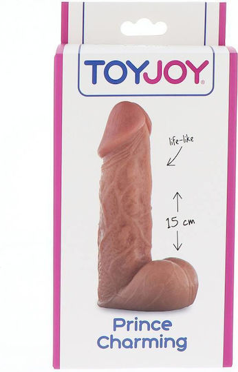 ToyJoy Prince Charming Realistic Dildo Ρεαλιστικό Dildo με Όρχεις Flesh 15cm