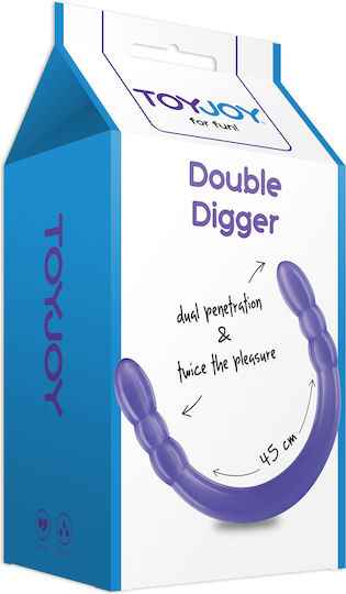 ToyJoy Double Digger Doppeldildo Purple 45cm