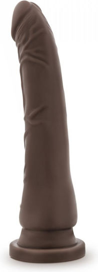 Dr. Skin Basic Ρεαλιστικό Dildo με Βεντούζα Chocolate 22cm