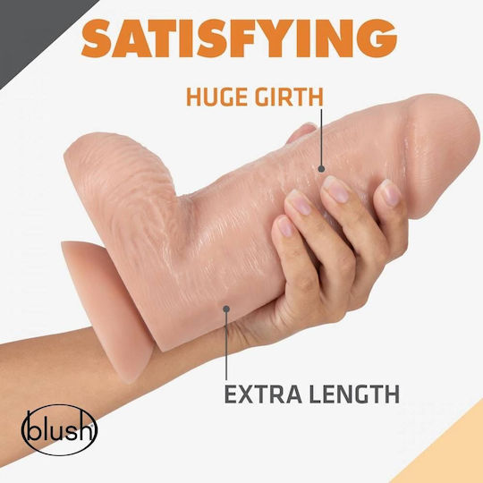 Dr. Skin Dr. Chubbs Ρεαλιστικό Dildo με Όρχεις και Βεντούζα Vanilla 25cm