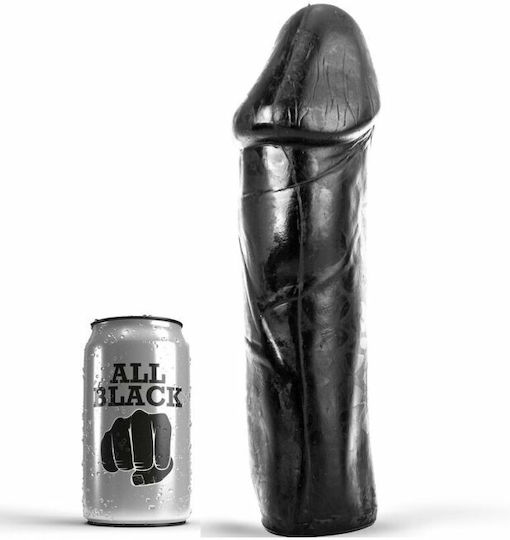 All Black AK-47 Glass Dildo Black 28cm
