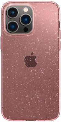 Spigen Liquid Crystal Glitter Back Cover Σιλικόνης Rose Quartz (iPhone 14 Pro Max)