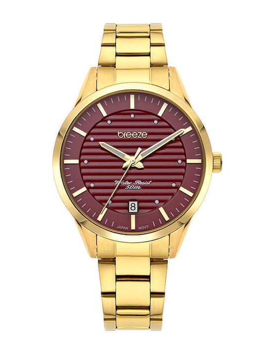 Breeze Retraux Women's Watch with Gold Metal Bracelet