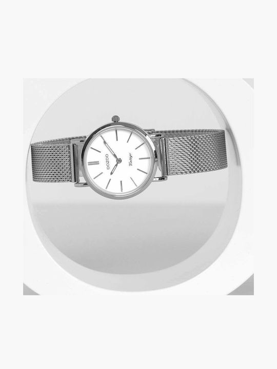 Oozoo Vintage Women's Watch with Silver Metal Bracelet