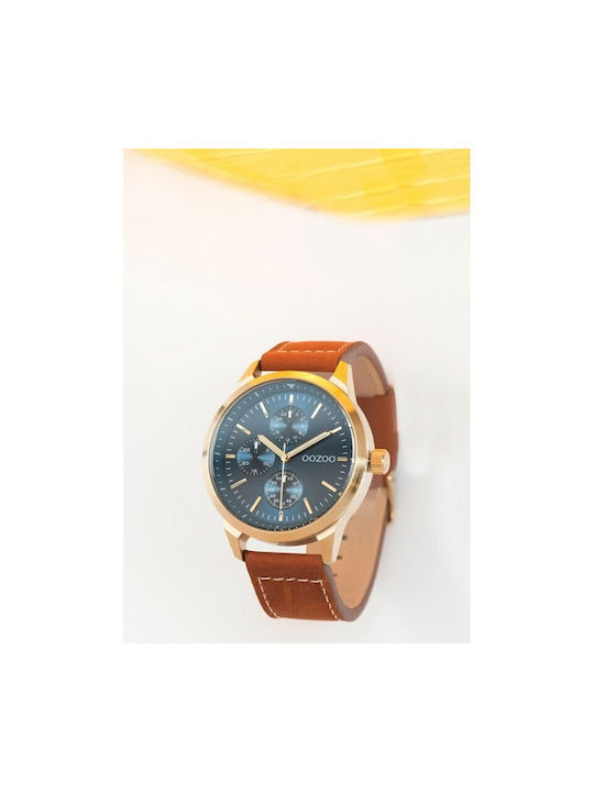 Oozoo Timepieces Watch with Brown Leather Strap