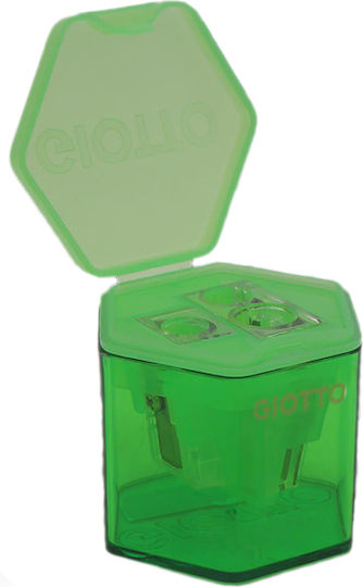 Giotto Plastic Triple Sharpener Green Barrel 1pcs